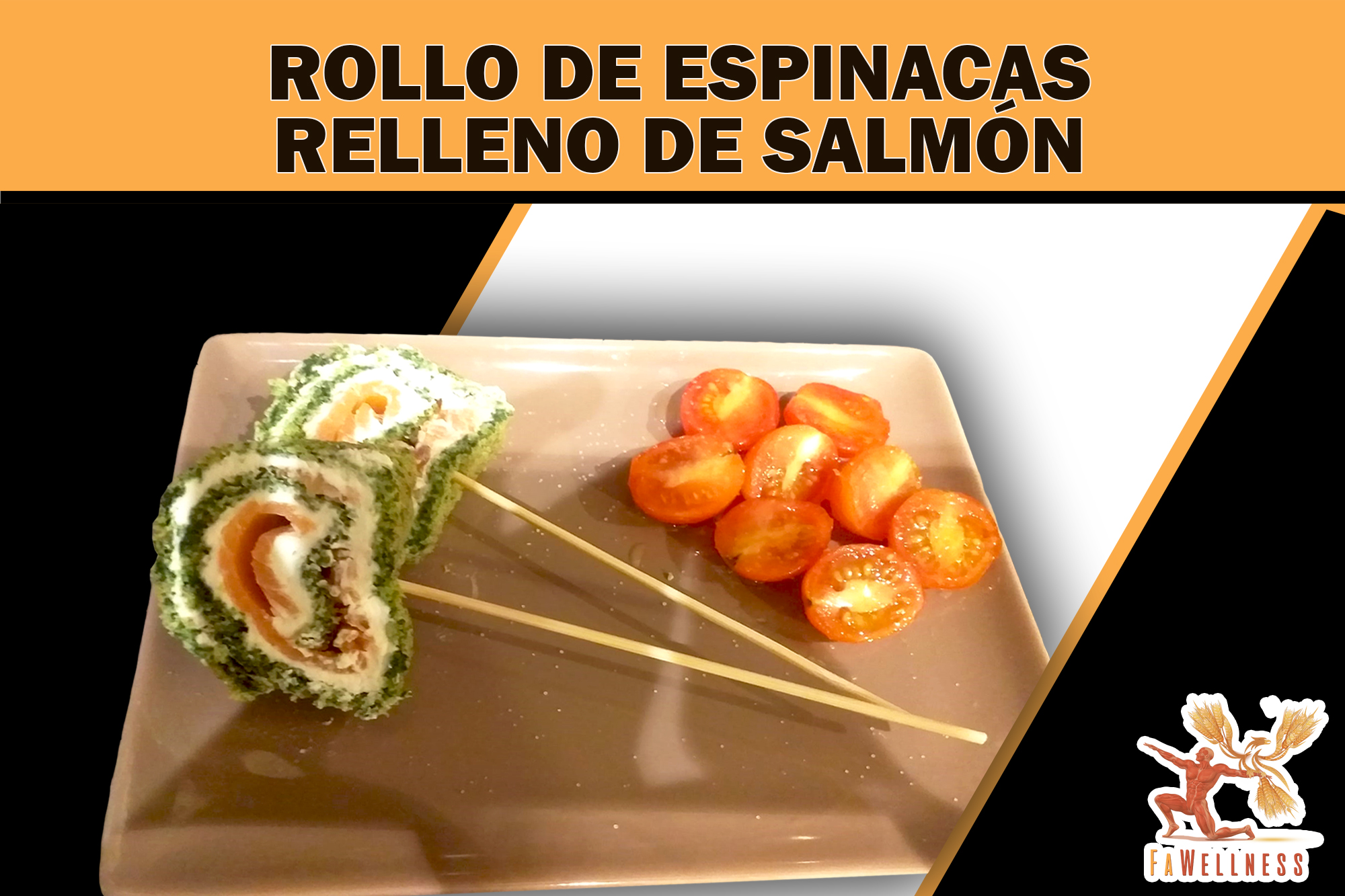 imagen blog FaWellness | ROLLO DE ESPINACAS RELLENO DE SALMN Y QUESO CREMA